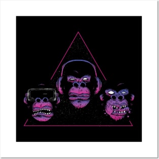 Monkey Heads Design Posters and Art